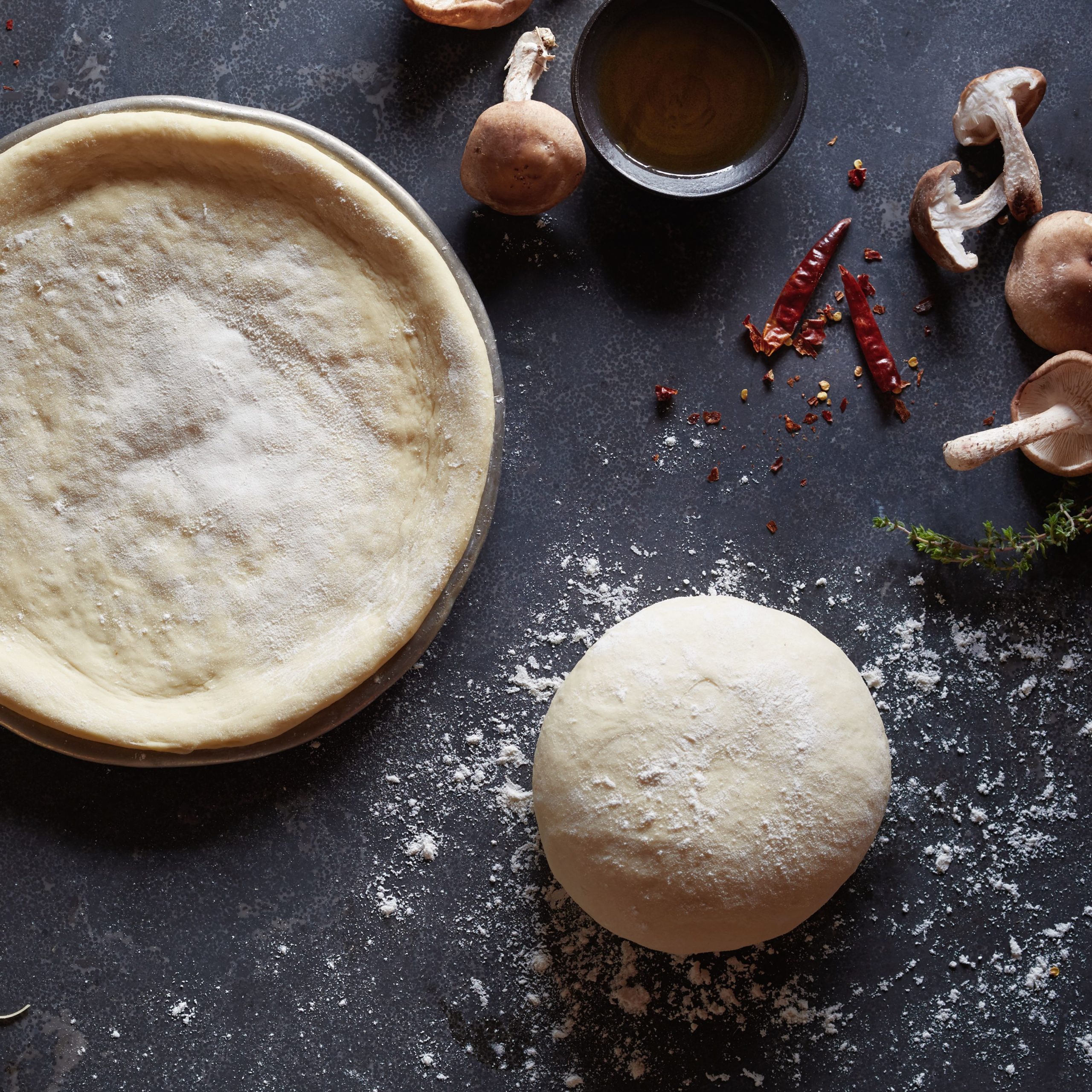 Soft dough ready to be topped with your favorite ingredients